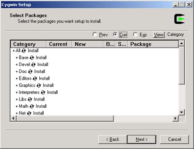 Select Default Packages